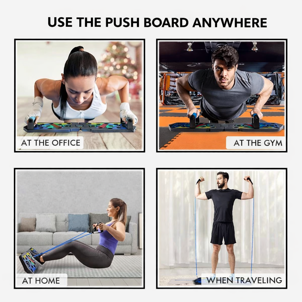 Push-up Board with resistance bands